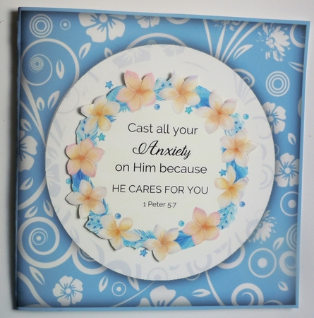 Subtle Shades Flower Swirls 5x5 Frames/card Fronts & Text Plates by Sharon Wilson