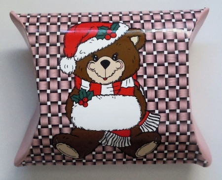 Mini Pillow Boxes - Weave - Pink & White by Sharon Wilson