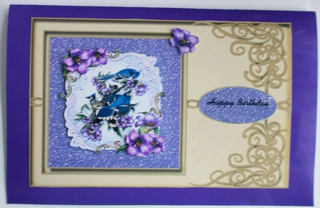 Blank Card Front with Side Swirls 6 by Sharon Wilson