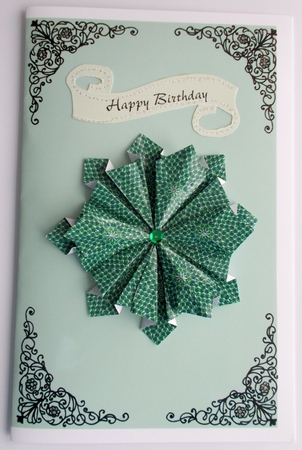 African Violets Tea Bag Tiles Green by Sharon Wilson