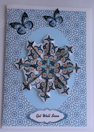 Blue Ribbon Tea Bag Tiles Insert by Sharon Wilson