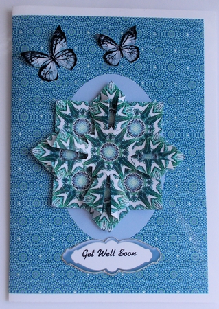 Blue Tea Bag Tiles Insert by Sharon Wilson