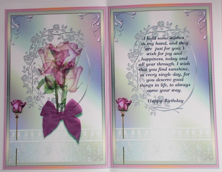 Insert to Pink Roses and Lace by Sharon Wilson