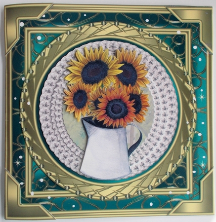 Round Frame in a Frame Blank Christmas Topper 2 by Sharon Wilson
