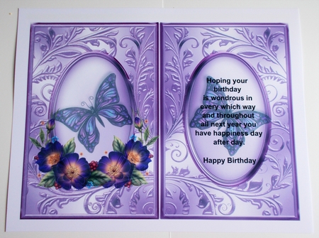 Insert to Flora and Flutters in Swirl Lilac Frame by Sharon Wilson
