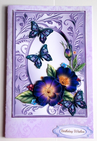 Insert to Flora and Flutters in Swirl Lilac Frame by Sharon Wilson
