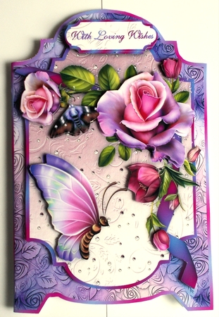 Roses Romantica 2 A4 Screen Card Front by Sharon Wilson