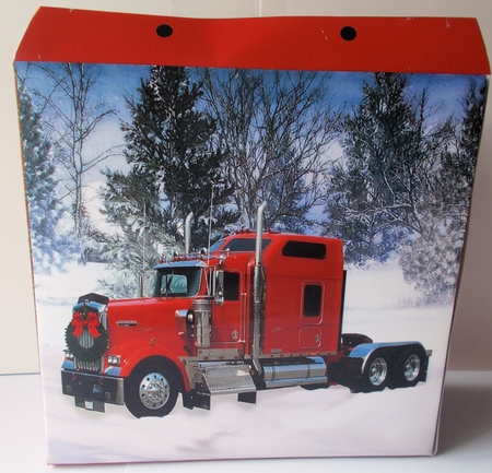 Red Christmas Truck Gift Tote by Sharon Wilson