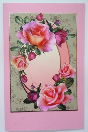 Beautiful Roses Pink and Peach Oval Pyramid by Sharon Wilson