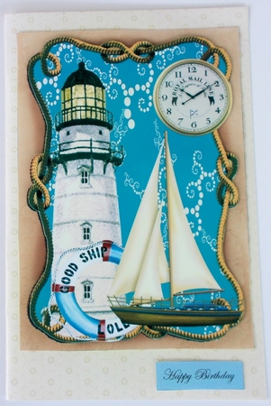 Nautic Toppers Vintage Clock by Sharon Wilson