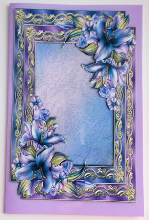 Double Satin Frame & Purple Lilies by Sharon Wilson