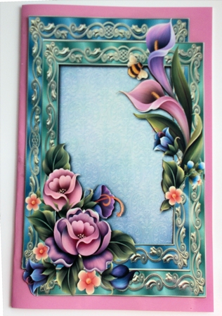Double Satin Frame & Enchanted Flowers by Sharon Wilson