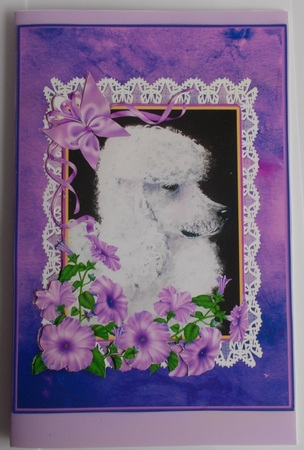 Poodle Topper with Flowers and Bows by Sharon Wilson