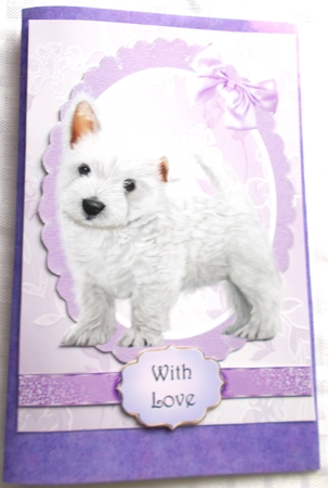 Cute Westie Puppy A4 by Sharon Wilson