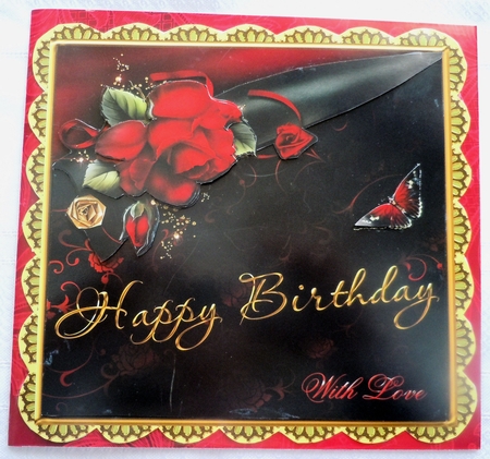 Happy Birthday 7.5 x 7.5 Card Front by Sharon Wilson