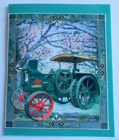 Old Steam Tractor Card Topper & Decoupage by Sharon Wilson