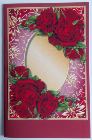 Gorgeous Magenta Roses on a Gilded Frame by Sharon Wilson