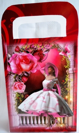 Gift Bag 1950's Rose Pink Patio Mini Kit by Sharon Wilson