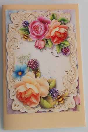 Gorgeous Peach Roses Topper & Plaque by Sharon Wilson