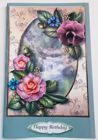 Beautiful Camellias at the Waterfall + Decoupage by Sharon Wilson
