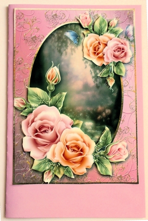 Rosy Glow Roses Woodland Scene by Sharon Wilson