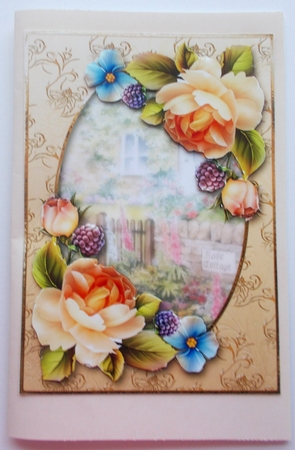 Peach Roses at the Rose Cottage by Sharon Wilson