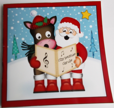 Christmas Carol Singing Horses Cards in a Box Bumper Kit by Sharon Wilson