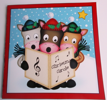 Christmas Carol Singing Horses Cards in a Box Bumper Kit by Sharon Wilson