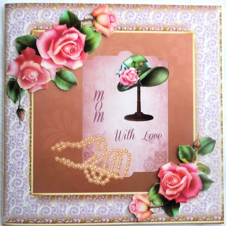 Backgrounds, Mats and Silver Frame in Layers by Sharon Wilson