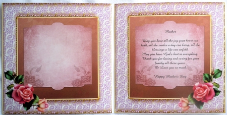 Backgrounds, Mats and Silver Frame in Layers by Sharon Wilson