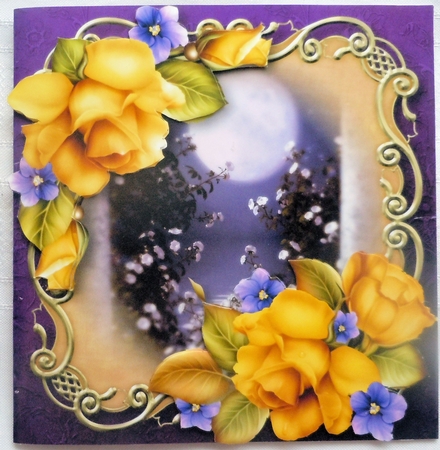 Gorgeous Yellow Roses Golden Scene - Square by Sharon Wilson