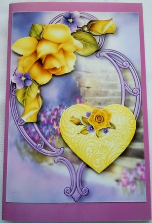 Hearts and Flowers - Gorgeous Yellow Roses by Sharon Wilson
