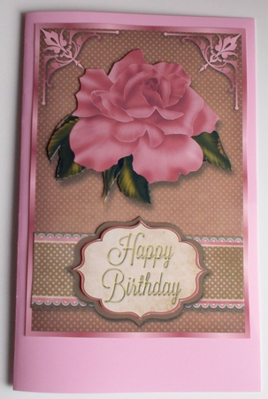 Vintage Rose Card Topper by Sharon Wilson