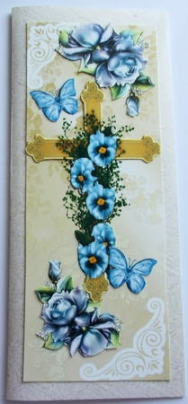 Easter Cross with Flowers and Roses Tall Dl by Sharon Wilson