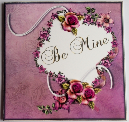 8x8 Floral Valentine Topper 2 by Sharon Wilson