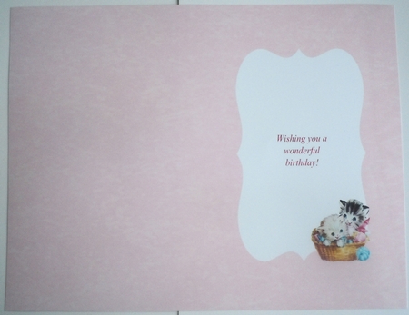 Cute Kittens in a Basket Birthday Insert by Sharon Wilson
