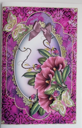 Fancy Blank Card Front with Butterflies 1 by Sharon Wilson