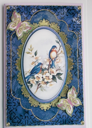 Fancy Blank Card Front with Butterflies 6 by Sharon Wilson
