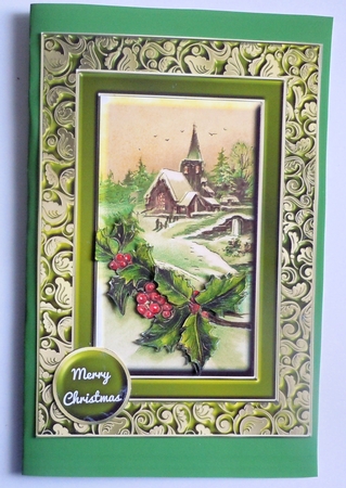 Christmas Scene Fancy Quick Card by Sharon Wilson