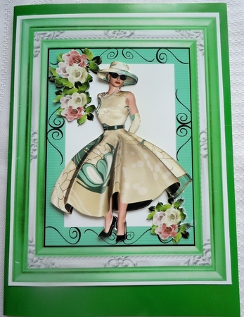 Green and Silver Ornate Frames A5 Insert by Sharon Wilson