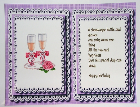 Incert , Lilac with Verse by Sharon Wilson