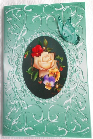 Swirls & Frame Blank Metallic Card Fronts Set 8 by Sharon Wilson