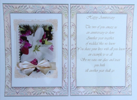 Anniversary Card with Verse by Sharon Wilson