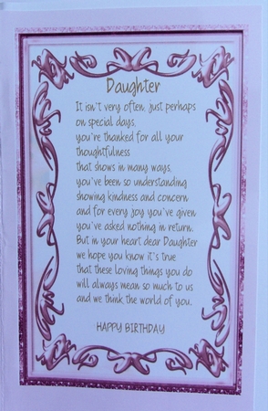Beautiful Rose for a Special Daughter , with Verse by Sharon Wilson