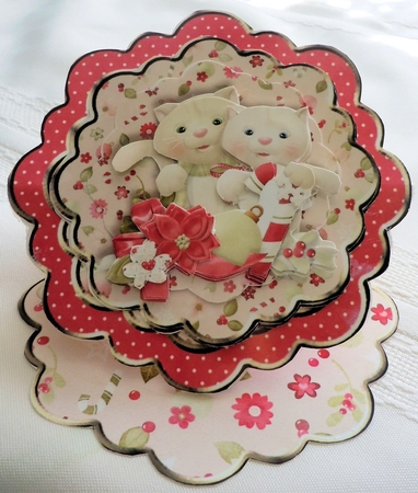 Purrfect Christmas 2 in 1 Easel Card Kit by Sharon Wilson