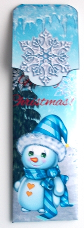 Christmas Snowman Cutlery Wrap Holder by Sharon Wilson