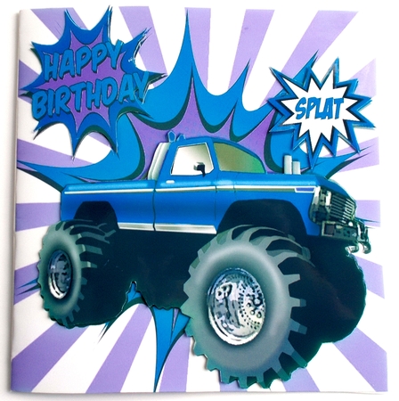 Blue Monster Truck! 8x8 by Sharon Wilson