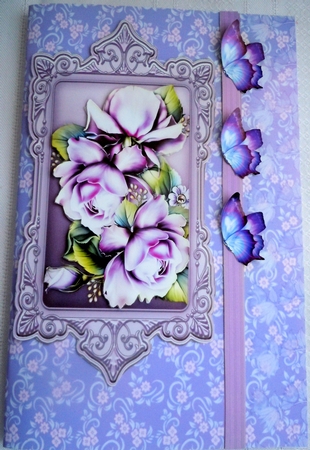 Flower Border Floral - Set of 12 Backing Papers by Sharon Wilson