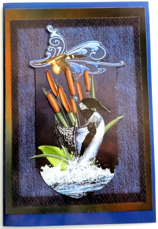 Loon Scenic Topper with Decoupage by Sharon Wilson