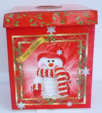 CHEERY SNOWMAN CHRISTMAS KLEENEX TISSUE BOX COVER HOLDER by Sharon Wilson